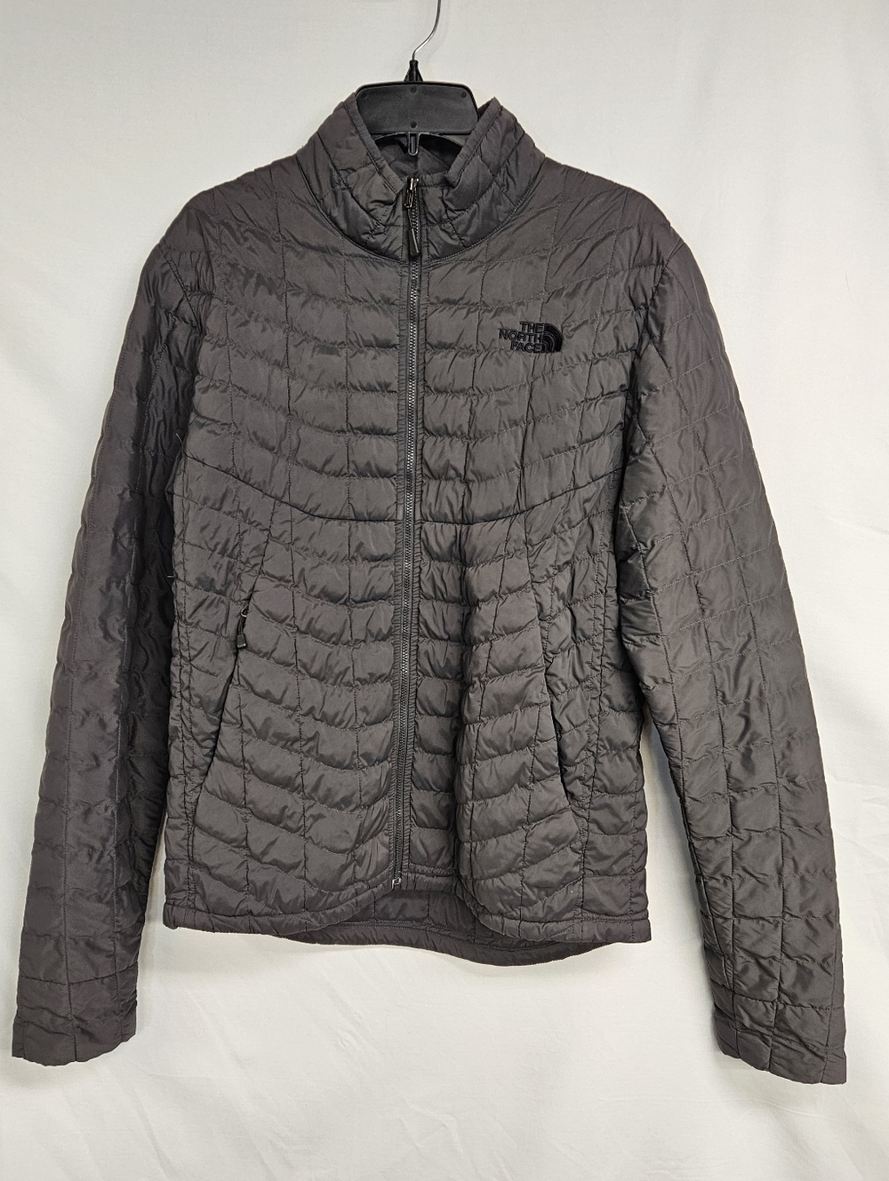 North Face Thermoball Jacket Mens Small Full Zip Quilted Puffer NF0A3JPO Black - Picture 3 of 10
